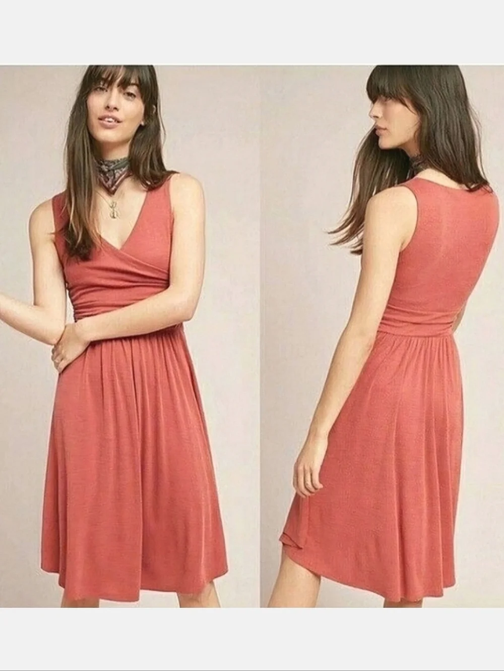 MAEVE Nora Jersey Sleeveless Midi Dress SMALL Anthropologie